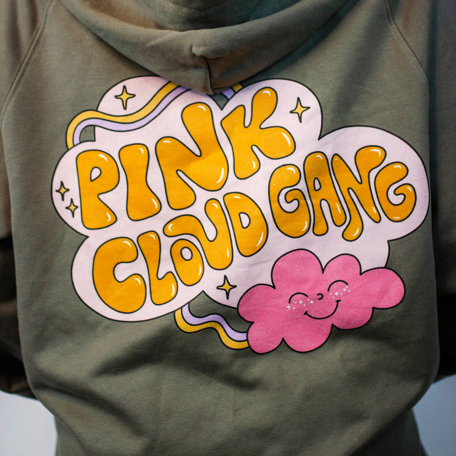 Pink Cloud Gang Zip Hoodie – Your Sober Pal